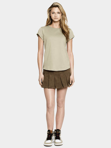 Yoga Studio Women's Organic Cotton Rolled Sleeve T-Shirt Top